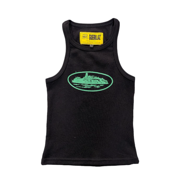 Corteiz Allstarz Black/Green Tank Top