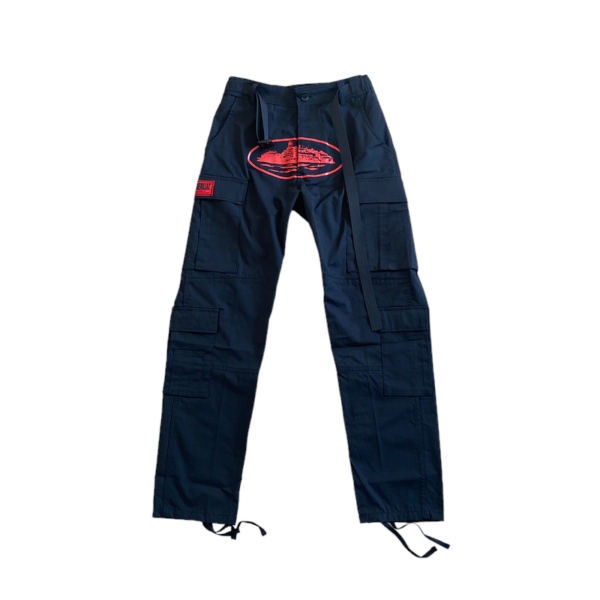 Corteiz Guerillaz Cargos Blue/Red