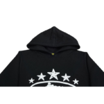 Corteiz 5 Starz Hoodie Alcatraz Black