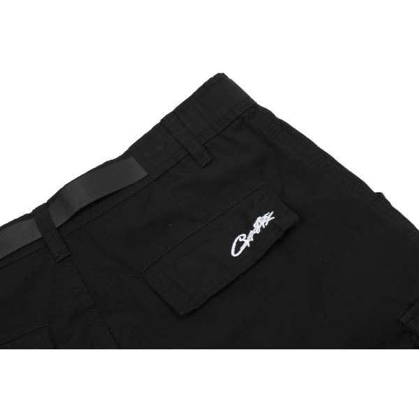 Corteiz Alcatraz Cargo Shorts Black