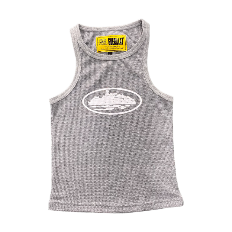 Corteiz Allstarz Grey/White Tank Top