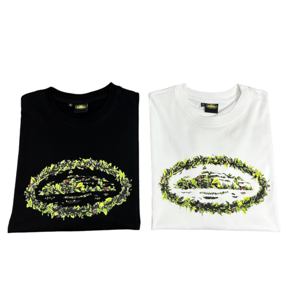 Corteiz Alcatraz Grass Round T-shirt White