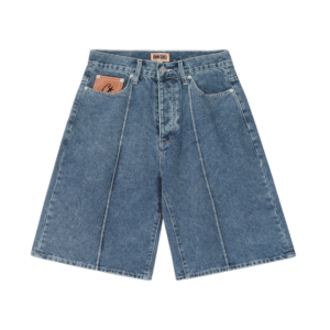 Corteiz C-Star Denim Shorts Faded Blue