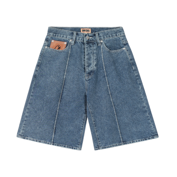 Corteiz C-Star Denim Shorts Faded Blue