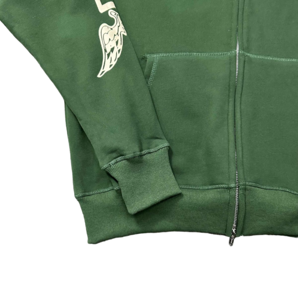 Corteiz Gasolina Double Zip Hoodie Dark Green