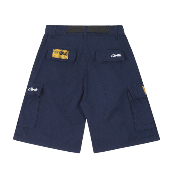 Corteiz Alcatraz Cargo Shorts Navy Blue