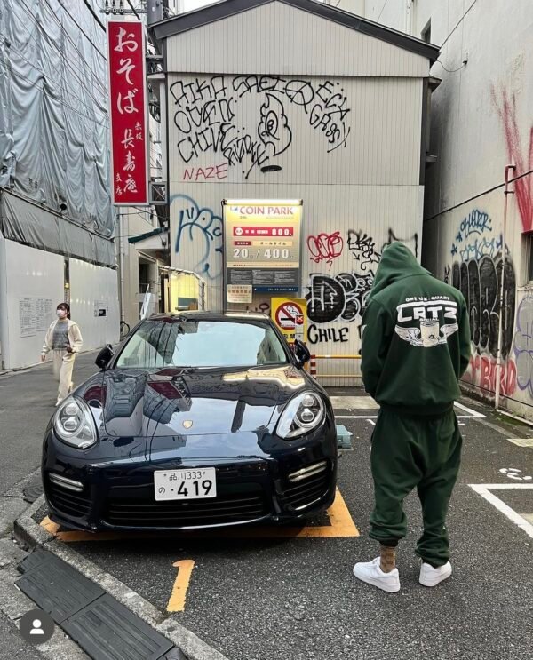Corteiz Gasolina Double Zip Hoodie Dark Green