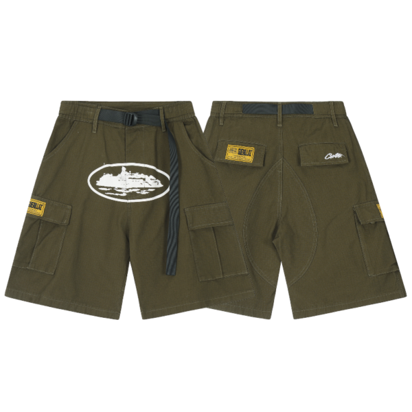 Cargo Corteiz Alcatraz Green Shorts Army