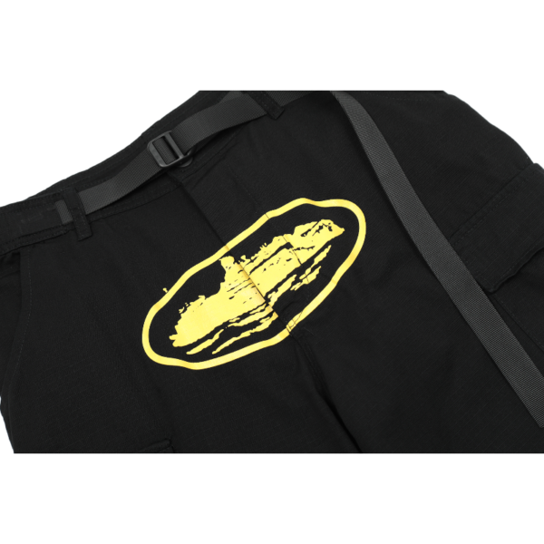 Corteiz Alcatraz Cargo Black Shorts