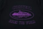 Corteiz Alcatraz Black Purple Blur T-Shirt
