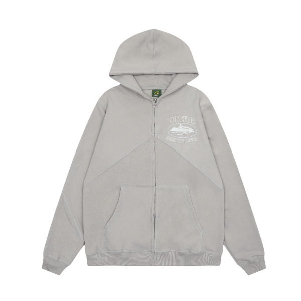 Corteiz Superior V2 Zip Up Hoodie Stone Gray