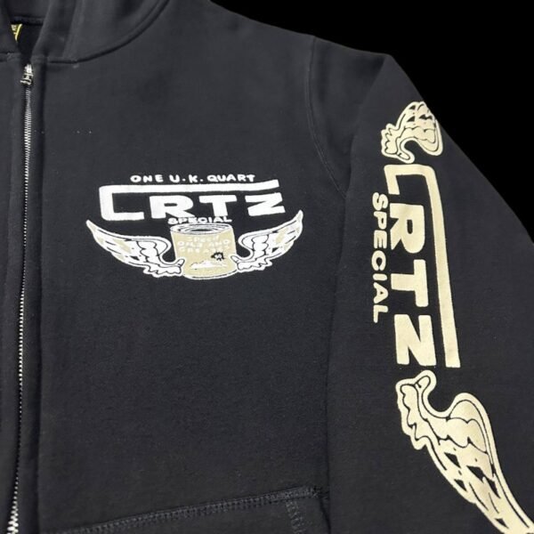 Corteiz Gasolina Balck Double Zip Hoodie