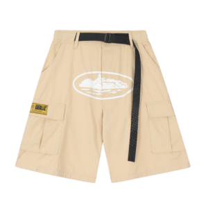 Corteiz Alcatraz Cargo Beige Shorts