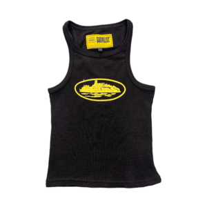 Corteiz Allstarz Black/Yellow Tank Top