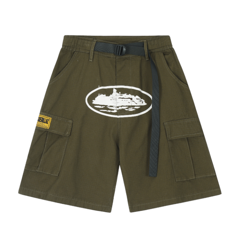 Cargo Corteiz Alcatraz Shorts Green Army