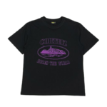 Corteiz Alcatraz Purple black Blur T-Shirt