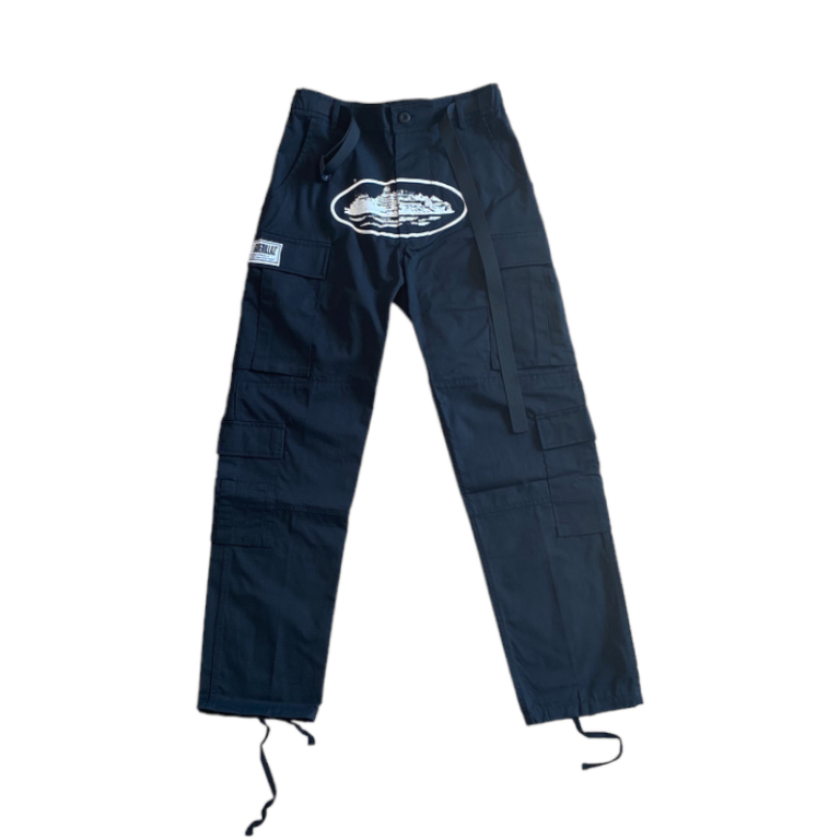 Corteiz Guerillaz Blue Cargo Pants