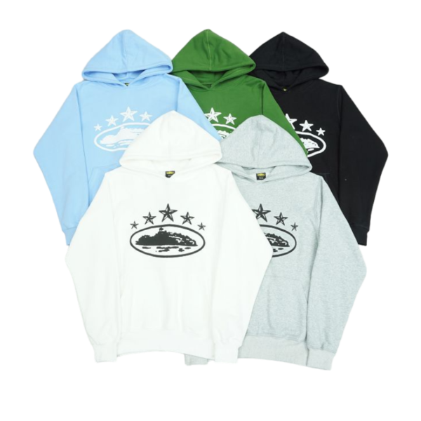 Corteiz 5 Starz Black Alcatraz Hoodie