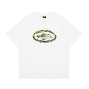 Corteiz Alcatraz White Round Grass T-shirt